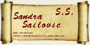 Sandra Sailović vizit kartica